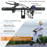 TopMate ES35 Electric Scooter 3 Wheels for Adults Travel & Airline Friendly with 7.8Ah Removable Battery, 10-inch Tires Foldng Mobility Scooter with Reverse Function, Lightweight E-Tricycle 15 mph