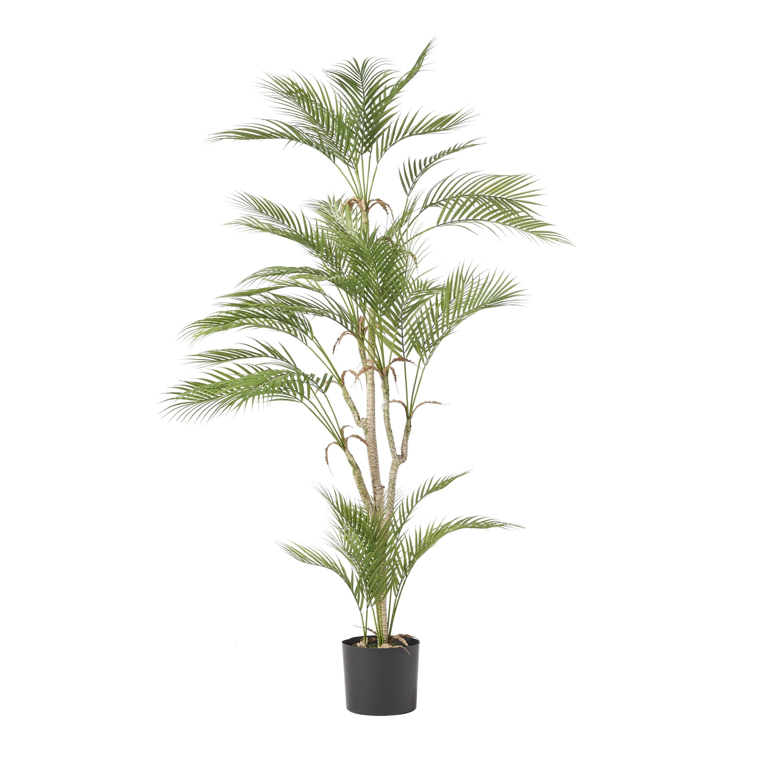 2 Artificial 5ft Phoenix Palm Tree Arrangement Plant Bush Silk Date Areca ivy 