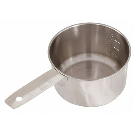 Crestware 1 Cup Stainless Steel Measuring Cup, Gray Gray  Stainless Steel