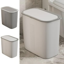 SSZMDLB under $5 Bathroom Trash Can with Lid, Narrow Slim Bin, Large Capacity Wastebasket for Toilet Office Kitchen Bedroom Small Spaces