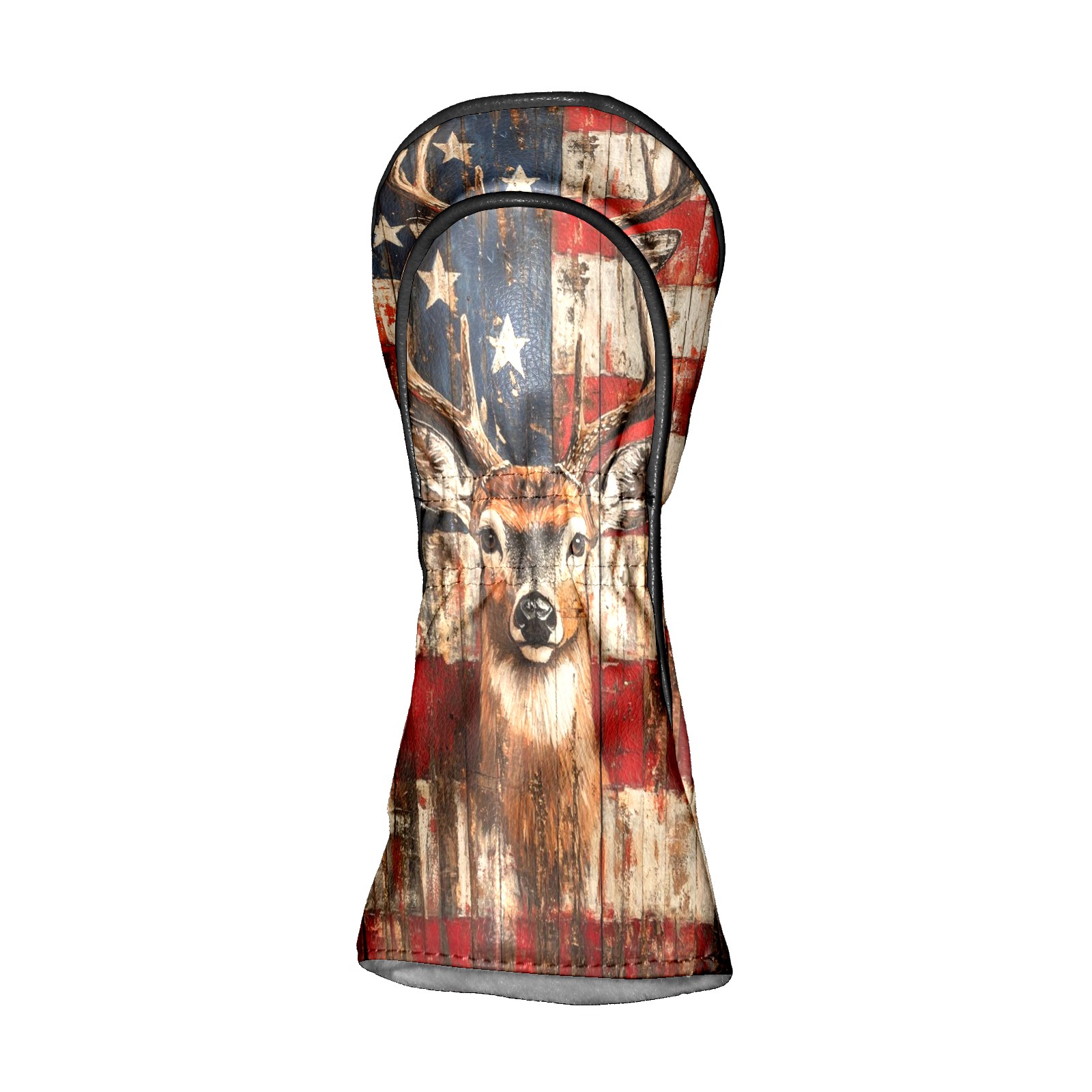 Golf Club Covers PU Leather Waterproof Head Covers for Fairway Woods Hybrids Texture Animals Unisex Fits Most Brands