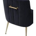 thumbnail image 4 of MEXIYA Irina Dining Chair Modern Black Grey Easy Clean Velvet Upholstered Side Chair with Brushed Gold Leg, 4 of 7