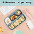 thumbnail image 5 of 4-Compartment Food-Grade Silicone Microwave Lunch Box, Divided Reusable Bento Container for Meal Prep, Oven Safe Soft Flexible(Light Brown), 5 of 5