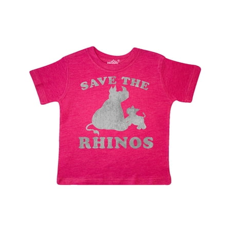 

Inktastic Save the Rhinos with Cute Rhinos Gift Toddler Boy or Toddler Girl T-Shirt