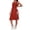 Red, variant on Womens Solid Color Round Neck Button Front Side Slit Sleeveless Tank Dress Casual Summer Wear Red XXL