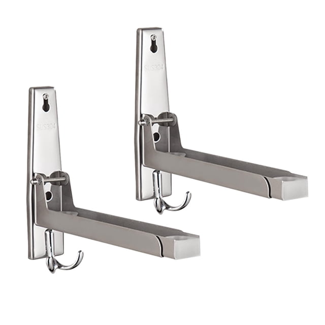 Soporte de Montaje en Microondas de Acero Inoxidable, Soporte de Pared Extensible Duradero, Soporte Retráctil Plegable, Estante de Horno para Accesori de acero inoxidable Soledad Rejilla del horno de microondas
