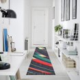 thumbnail image 4 of Yayeee Runner Rug for Bedroom 2'x6' Machine Washable Hallway Non Slip Mat, Orange Abstract Lines, 4 of 8