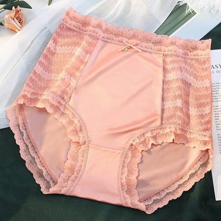 

Womens Panties Womens Lace Thin And Breathable Panties High Waisted Ladies Brief For Women Watermelon Red L