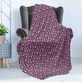 thumbnail image 4 of Rainbow Soft Flannel Fleece Throw Blanket, Space Galactical Cartoon Clouds Stars Sun Illustration, Cozy Plush for Indoor and Outdoor Use, 50" x 60", Dark Magenta Multicolor, by Ambesonne, 4 of 5