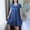 Blue, variant on Women's Satin Nightgown On Sale Fashion Summer Solid Short V Neck Casual Sleeve Sleepshirts Nightdress Hot Pink Free Size