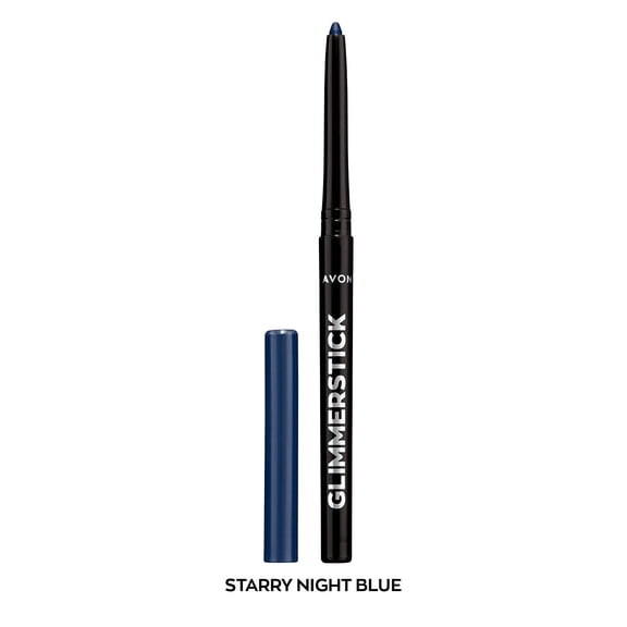 Avon Ultra Colour Glimmerstick Retractable Eyeliner, STARRY NIGHT BLUE, Waterproof & Smudge-Proof Glide-On Eye Makeup, 0.01 oz / 0.28 g