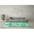 thumbnail image 3 of Ahgly Company Indoor Rectangle Abstract Turquoise Blue Modern Area Rugs, 6' x 9', 3 of 4