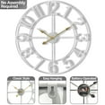 thumbnail image 7 of Sorbus Large Metal Numerical Wall Clock for Living Room Decor (Silver, 16" Diameter), 7 of 7