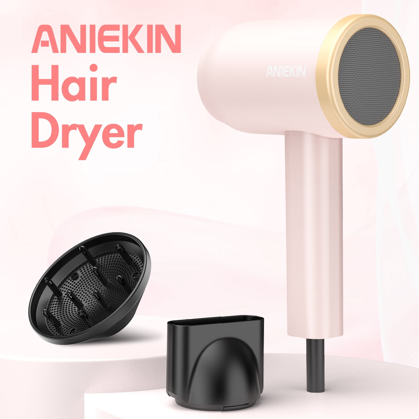 Hair Dryer, 1875 Watts Fast Drying Blow Dryer with Diffuser and Concentrator, Compact Lightweight Hair Dryer for Women and Men