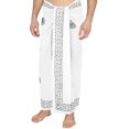 thumbnail image 3 of HAPPY BAY Men's Bath Trunk Casual Sarong Long Pareo Beach Wrap One Size Ivory, Embroidered Summer Vacation Party, 3 of 4