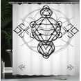 thumbnail image 4 of Ambesonne Grey Shower Curtain, Sketch Illustration, 69"Wx84"L, Black Grey White, 4 of 5