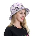 Bucket Hats for Men Woman Cow Print Flowers Butterfly Reversible