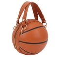 thumbnail image 1 of Bolso de Hombro de Baloncesto para Mujer, Bolso Cruzado de Cuero de Pu Con Hombro Redondo para Mujer, 1 of 7