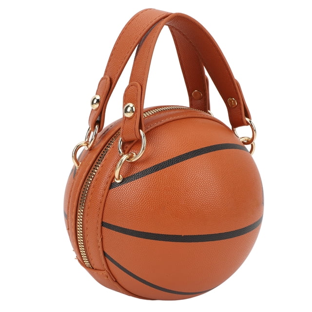 Bolso de Hombro de Baloncesto para Mujer, Bolso Cruzado de Cuero de Pu Con Hombro Redondo para Mujer