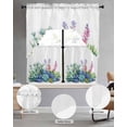thumbnail image 3 of Summer Succulents Kitchen Curtains Sets 24 Inch Length with Valance, Watercolor Spring Floral Swag Valances and Tiers Curtain Set Drapes Swag Curtains for Living Room, Bathroom, Bedroom, Cafe, 3 of 6