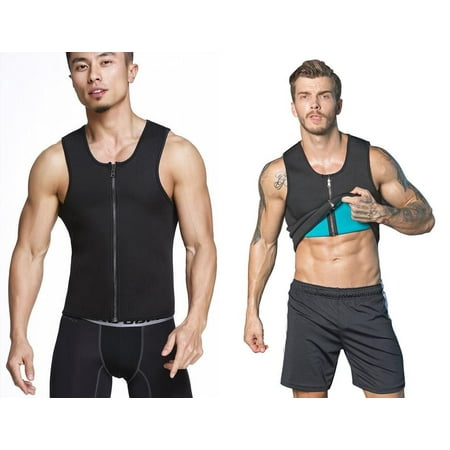 

Men s Waist Training Zipper Sauna Vest - Burn Fat and Tone Up Fast!