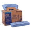 Tork® Industrial Paper Wiper, 4-ply, 12.8 X 16.5, Blue, 180/carton
