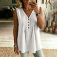 thumbnail image 7 of Lzobxe Womens Tank Tops Fashion Solid Loose Sleeveless V-Neck Pullover Tops,Size S-2XL, 7 of 7
