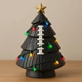 thumbnail image 5 of Vibrant Sports Ball Christmas Tree Decor, Mini Rugby Shaped Xmas Tree with Colorful String Lights Figurine Decoration, Cute Holiday Decor for Dad Sports Lovers Home Office Man Cave Party Tabletop, 5 of 6