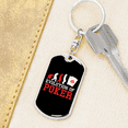 thumbnail image 6 of Evolution of Poker Gambler Stainless Steel or 18k Gold Premium Swivel Dog Tag Keychain, 6 of 16