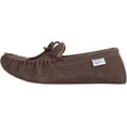 thumbnail image 5 of SNUGRUGS Rupert Mens Suede Moccasin Slippers with Cotton Inner and Suede Sole - Dark Brown - US 14, 5 of 7