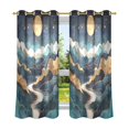 thumbnail image 6 of Yayeee Window Curtains Set of 2 for Living Room Light Filtering 63"x52", Green Mountains, 6 of 7