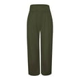 thumbnail image 2 of Women's Wide-Leg Pants, Casual Solid Color High Waist Loose Pants Female Trousers with Pockets, 2 of 4