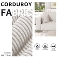 thumbnail image 2 of Onbeam 89" Corduroy Sofa, 3-Seater Living Room Couch, Side Pocket, No Assemble, White - Focalsweet Auth., 2 of 8