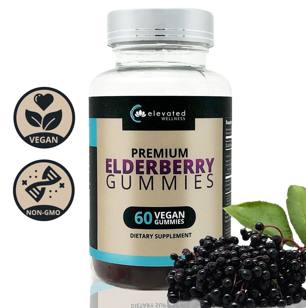 Elevated Wellness Elderberry Gummies + Zinc & Vitamin C (60ct Bottle