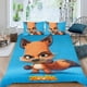 thumbnail image 2 of Zoo Battle Arena Conjunto de sábanas temático, trío de piezas, cómodo y amigable con la piel, diseño único, regalo de decoración para el hogar para familiares, amigos y fans, 90 cm * 190 cm, 2 of 6