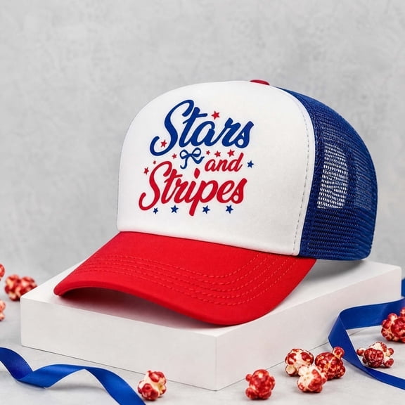 4th of July Patriotic Hat, American Flag Style Holiday Headwear for Independence Day Celebration, Adjustable Baseball Cap for Parade Party Casual Wear