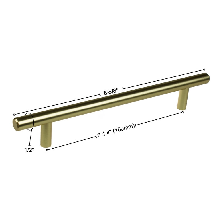 Ravinte 20 Pack Cabinet Pulls - 8-13/16 Inch Matte Black & Gold, 6-1/4 Inch Center-to-Center, Kitchen & Drawer Handles