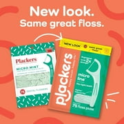 Plackers Micro Mint Dental Floss Picks, 90 Count, Pack of 3