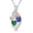 5&12-May. & Dec., variant on Rose Heart Double Birthstone Necklace for Women, 18K White Gold-Plated Infinity Love Symble Jewelry, Christmas Valentines Birthday Mother's Day Gift for Her/Wife/Mom