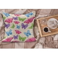 thumbnail image 2 of Modern Fluffy Throw Pillow Cushion Cover, Colorful Butterflies in Vibrant Tones Moths Wings Girls Design, Decorative Square Accent Pillow Case, 26" x 26", Multicolor, by Ambesonne, 2 of 5