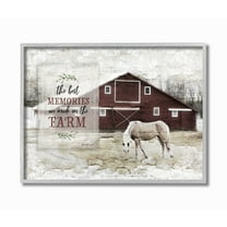 Stupell Home Décor Printed Gray Farmhouse Frame Framed Art Print, by Jennifer Pugh