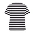thumbnail image 6 of IchuanyiWomens Printed Tops 2025 Spring Summer Short Sleeve V Neck T Shirts Casual Tee with Side Shirring, 6 of 6