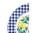 thumbnail image 4 of Juego 5 Platos Galerias El Triunfo Metal Cuadros Azules Con Blanco Y Frutas 33cm, 4 of 4