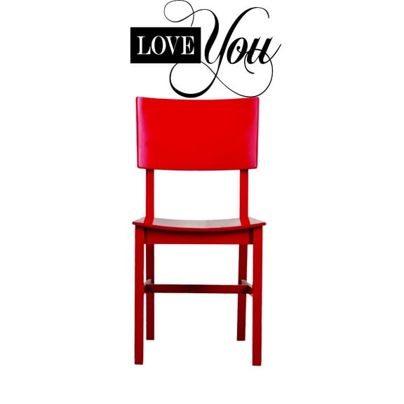 Custom Wall Decal : Love You Quote 14x28 Inches