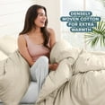 thumbnail image 4 of Bare Home Flannel Duvet Cover Set - 100% Flannel Cotton - Double Brushed - Twin/Twin XL, Sand, 4 of 10