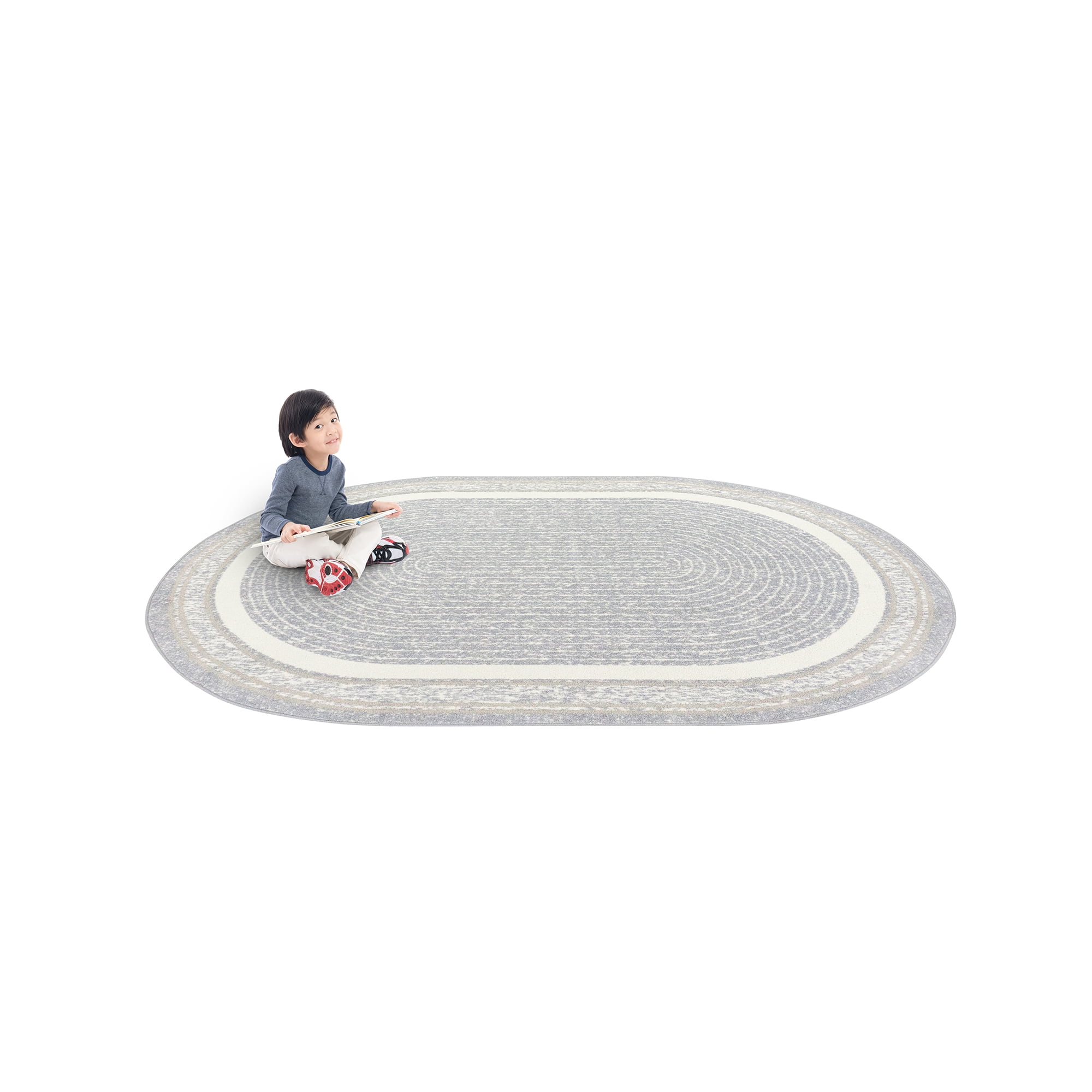 Joy Carpets Cozy Corner 3'10" x 5'4" Indoor Oval Area Rug in Color Mist