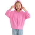 thumbnail image 2 of snilers Kids Zip Up Hoodie Girls Boys UPF50+ Sun Protection Lightweight Jacket Hooded Cooling Athletic Shirt 4-13 Years, 2 of 9