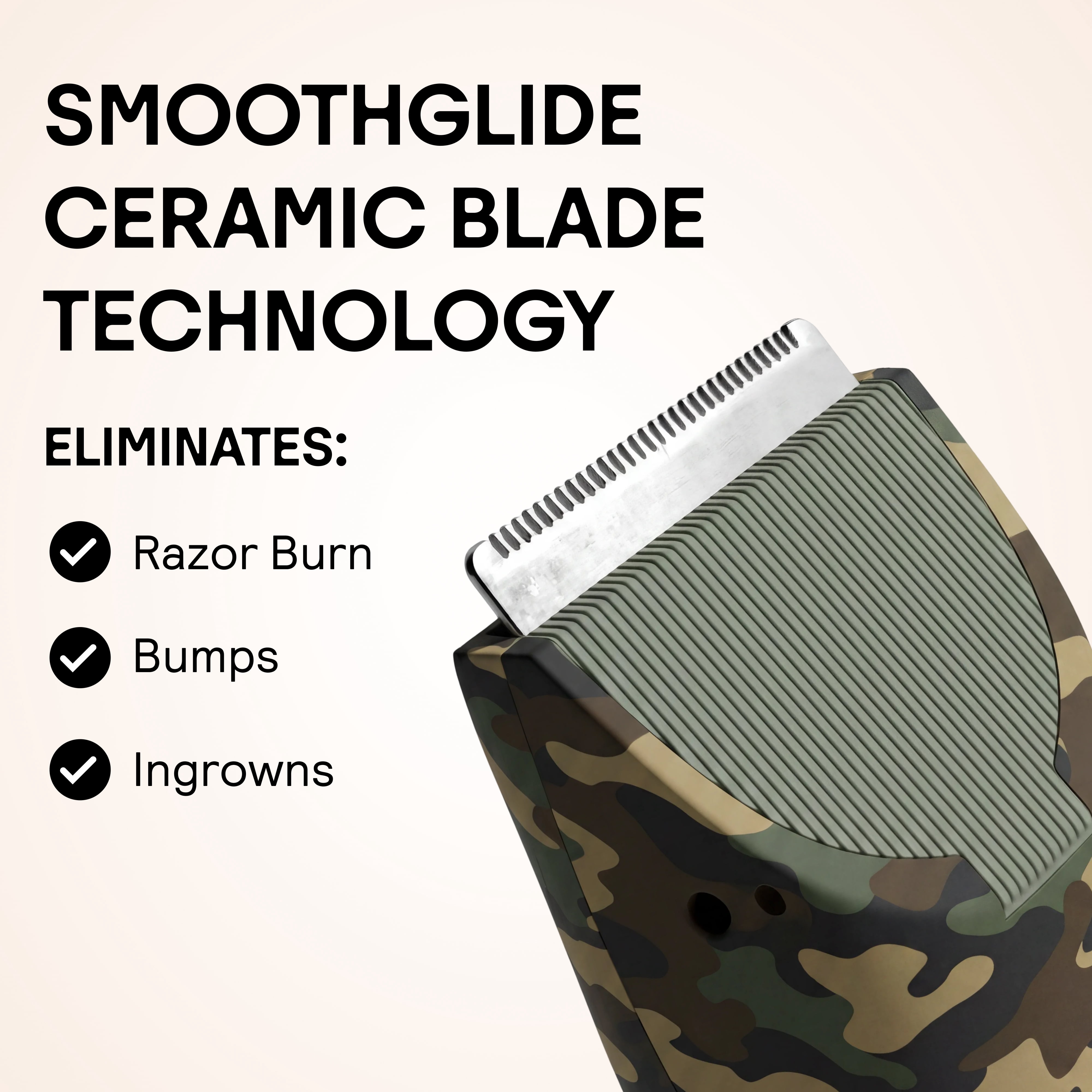Meridian Slimmer Trimmer Bikini & Body Hair Grooming Shaver, USB Rechargeable Electric Shaver for Women & Men, Forest Camo