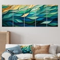 thumbnail image 1 of Designart "Gleaming Ink in Green and Yellow I" Abstract Collages Multipanel Wall Art Set - Modern Green Abstract Gallery Wall Set For Home Decor, 1 of 6
