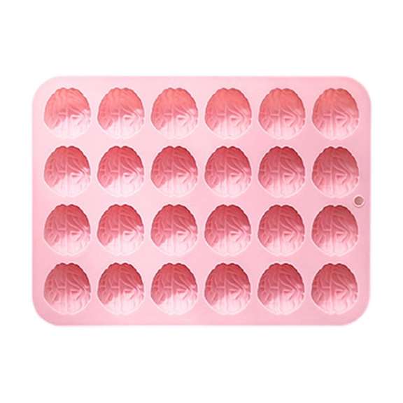 JNANEEI 24Cavity Fondants Chocolate Molds Brains Resins Molds Bakings Decorating Molds